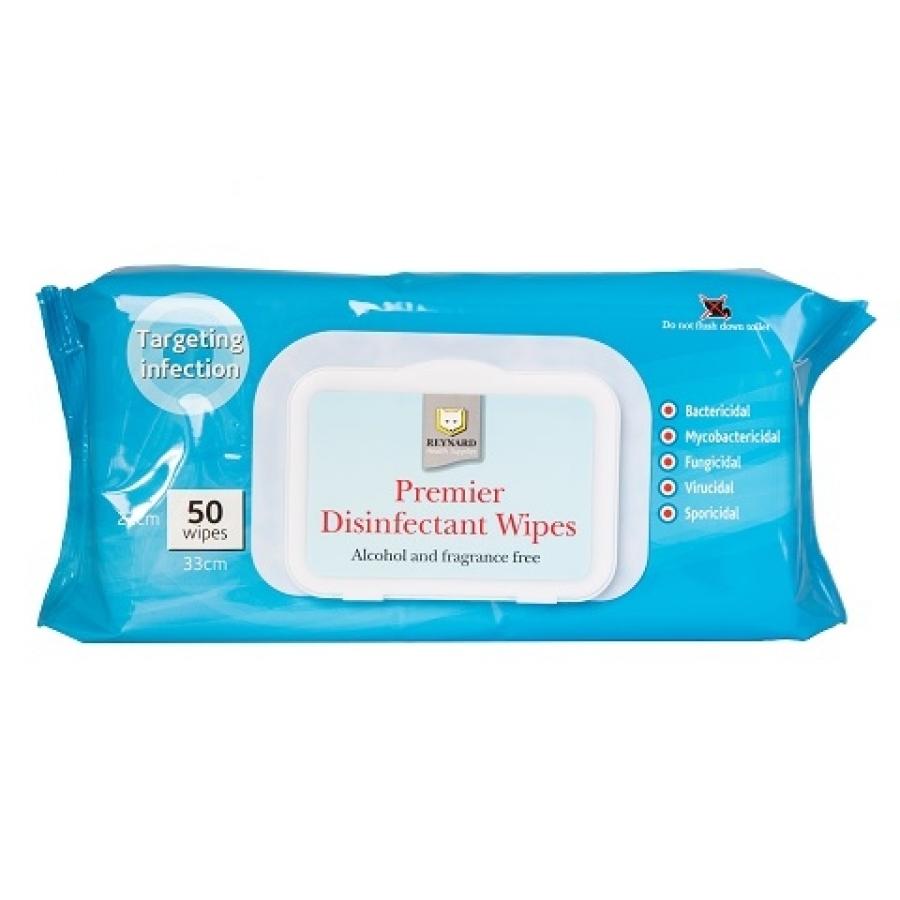 PREMIER DISINFECTANT &amp; DETERGENT WIPES FOR MOST HARD SURFACES